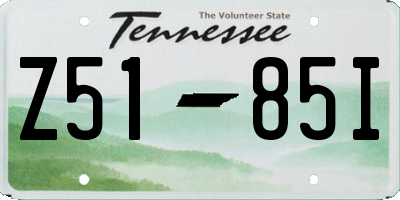 TN license plate Z5185I