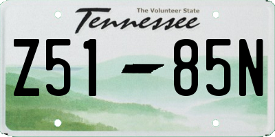 TN license plate Z5185N