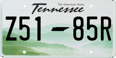 TN license plate Z5185R