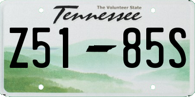 TN license plate Z5185S