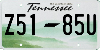 TN license plate Z5185U