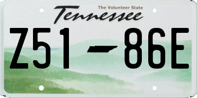 TN license plate Z5186E