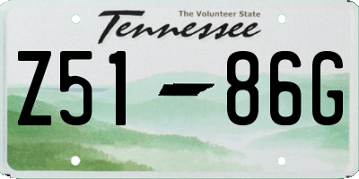 TN license plate Z5186G