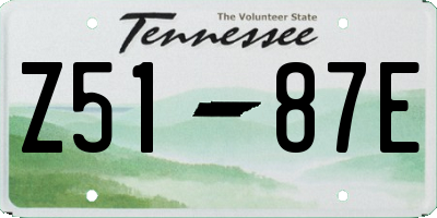 TN license plate Z5187E