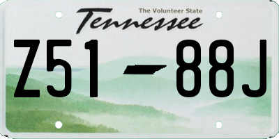 TN license plate Z5188J