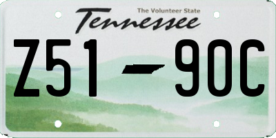 TN license plate Z5190C