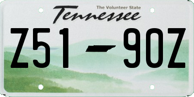 TN license plate Z5190Z