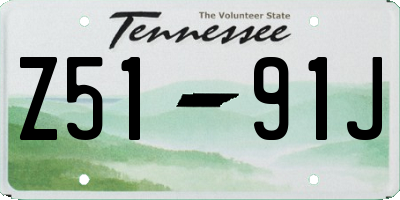 TN license plate Z5191J
