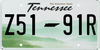 TN license plate Z5191R