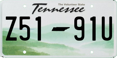TN license plate Z5191U