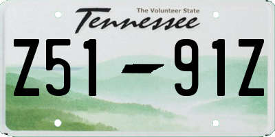 TN license plate Z5191Z