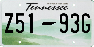 TN license plate Z5193G