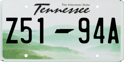 TN license plate Z5194A