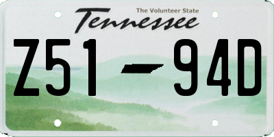 TN license plate Z5194D