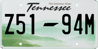 TN license plate Z5194M