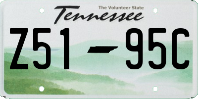 TN license plate Z5195C