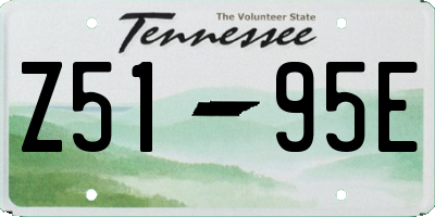 TN license plate Z5195E