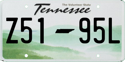 TN license plate Z5195L