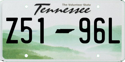 TN license plate Z5196L