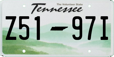 TN license plate Z5197I