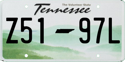 TN license plate Z5197L