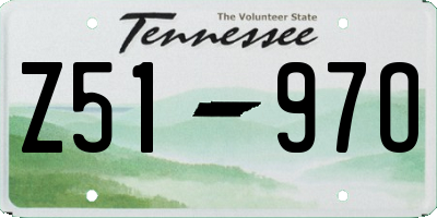 TN license plate Z5197O