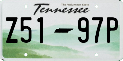 TN license plate Z5197P