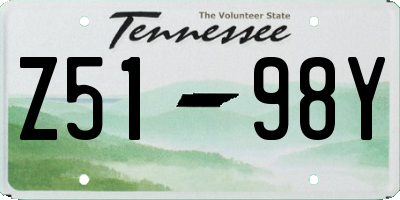 TN license plate Z5198Y