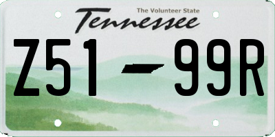 TN license plate Z5199R