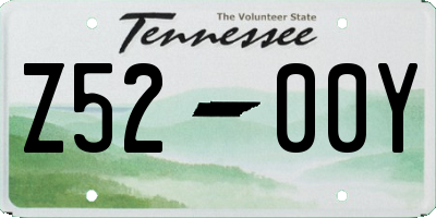 TN license plate Z5200Y