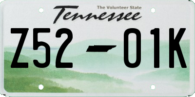 TN license plate Z5201K