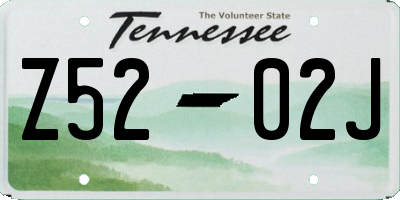 TN license plate Z5202J