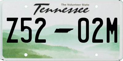 TN license plate Z5202M