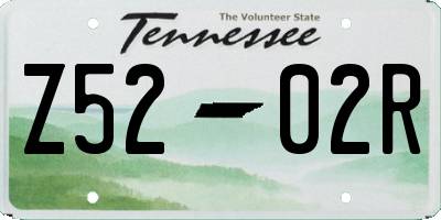 TN license plate Z5202R