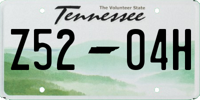 TN license plate Z5204H
