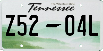 TN license plate Z5204L