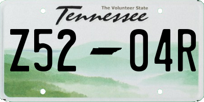 TN license plate Z5204R