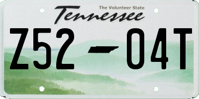 TN license plate Z5204T