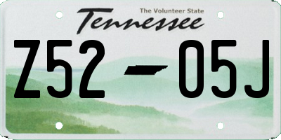 TN license plate Z5205J