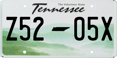 TN license plate Z5205X