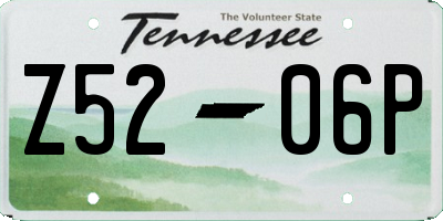 TN license plate Z5206P