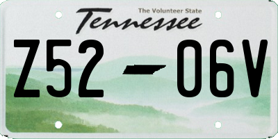 TN license plate Z5206V