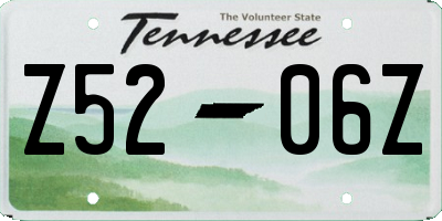 TN license plate Z5206Z