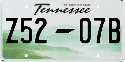 TN license plate Z5207B