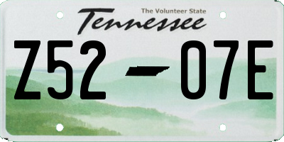 TN license plate Z5207E