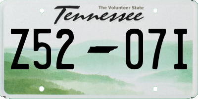 TN license plate Z5207I