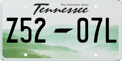 TN license plate Z5207L
