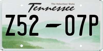 TN license plate Z5207P