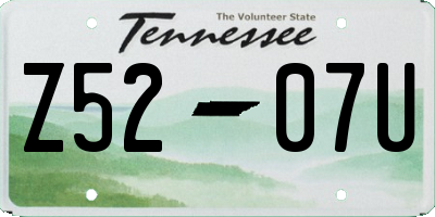 TN license plate Z5207U