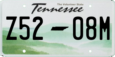 TN license plate Z5208M